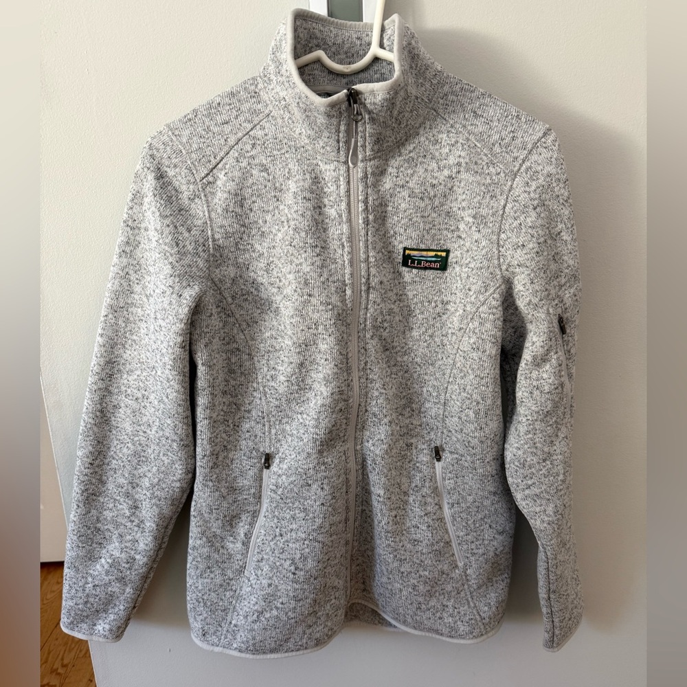 L.L. Bean Heather Gray Women’s Full‑Zip Fleece Jacket